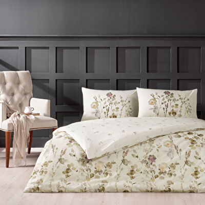 Taç Nina Ranforce Tek Kişilik Nevresim Takımı Bej