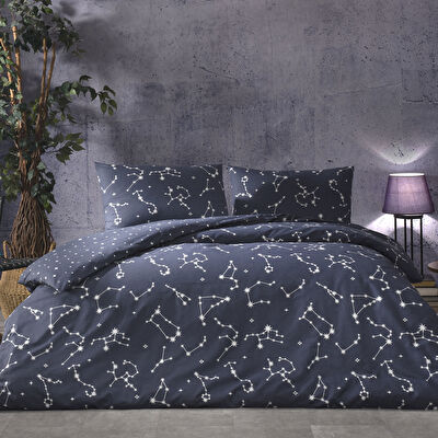 Taç Lonny Ranforce Tek Kişilik Nevresim Takımı Lacivert