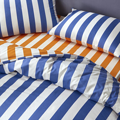 Taç Neva Ranforce Tek Kişilik Nevresim Takımı Turuncu