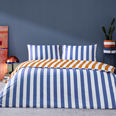 Taç Neva Ranforce Tek Kişilik Nevresim Takımı Turuncu