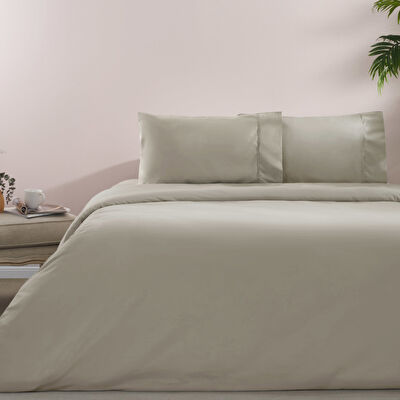 Taç Basic Ranforce Tek Kişilik Nevresim Takımı Vizon