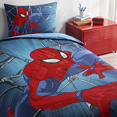 Taç Lisanslı Spiderman Rise Pamuk Tek Kişilik Nevresim Takımı