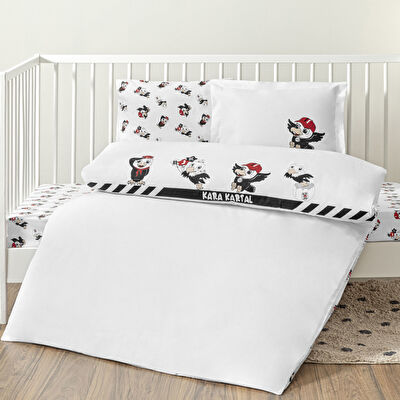 Taç Lisanslı Beşiktaş Strip Baby Pamuk Nevresim Takımı