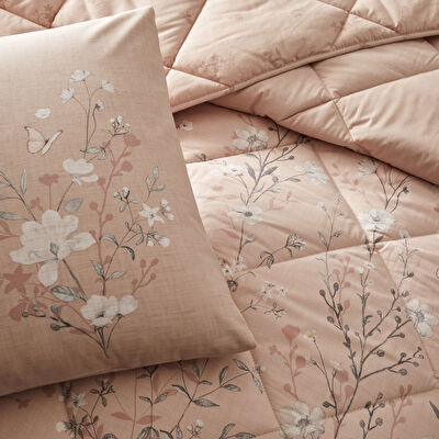 Taç Rossy Ranforce Çift Kişilik Yorgan Set Gül Kurusu