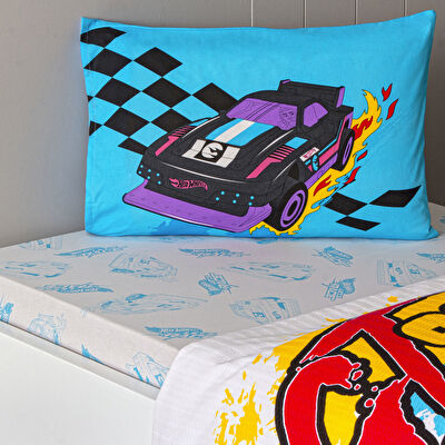 Taç Lisanslı Hot Wheels Fast Tek Kişilik Pamuk Pike Takımı