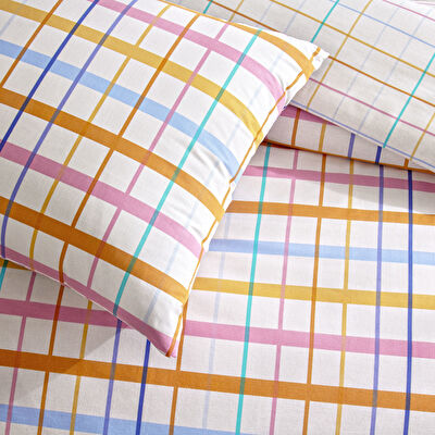 Taç Flexıa Ranforce Çift Kişilik Nevresim Takımı Turuncu