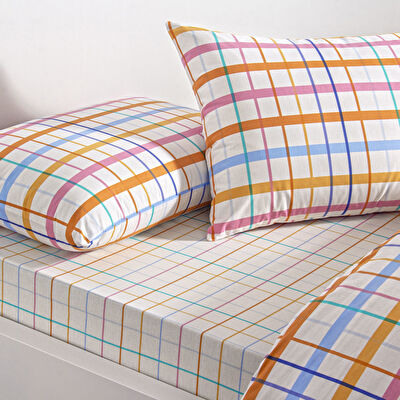 Taç Flexıa Ranforce Çift Kişilik Nevresim Takımı Turuncu