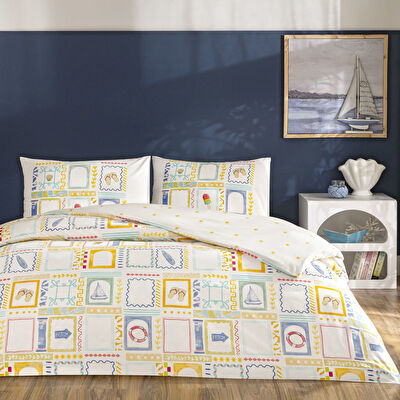 Taç Varıo Ranforce Tek Kişilik Nevresim Takımı Sarı