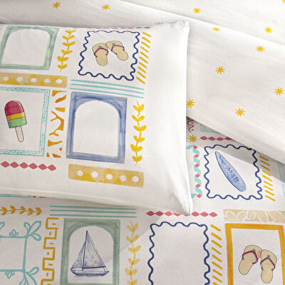 Taç Varıo Ranforce Tek Kişilik Nevresim Takımı Sarı