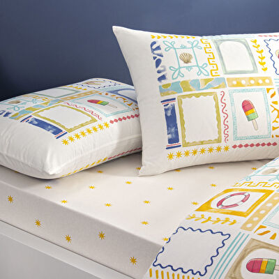 Taç Varıo Ranforce Tek Kişilik Nevresim Takımı Sarı