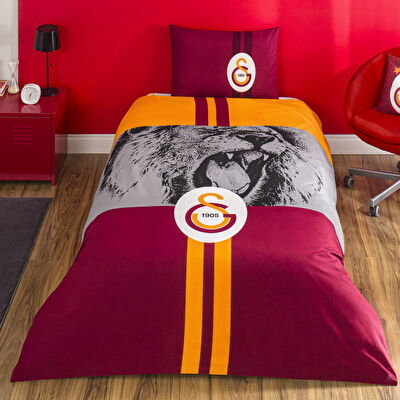 Taç Lisanslı Gs Şampiyon Aslan Pamuk Tek Kişilik Nevresim Takımı