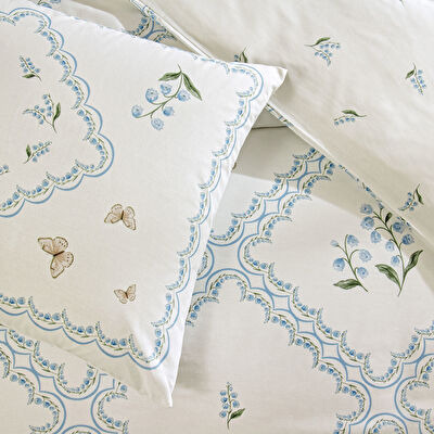 Taç Elyon Ranforce Tek Kişilik Nevresim Takımı Mavi