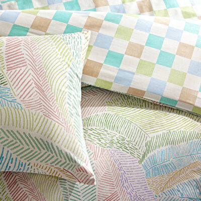 Taç Cardie Ranforce Çift Kişilik Nevresim Takımı Turkuaz