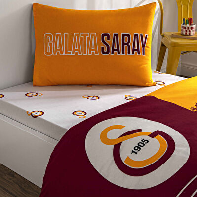 Taç Lisanslı Galatasaray Şanlı Aslan Pamuk Tek Kişilik Nevresim Takımı