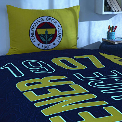 Taç Lisanslı Fenerbahçe Şanlı Kanarya Pamuk Tek Kişilik Nevresim Takımı