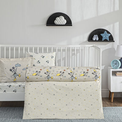 Taç Lisanslı Disney Mickey Mouse Dream Baby Pamuk Bebek Nevresim Takımı