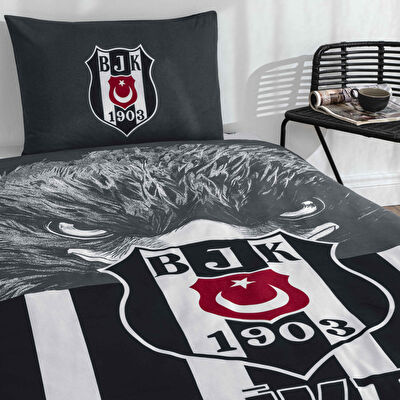 Taç Lisanslı Beşiktaş Şanlı Kartal Pamuk Tek Kişilik Nevresim Takımı