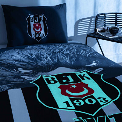 Taç Lisanslı Beşiktaş Şanlı Kartal Pamuk Tek Kişilik Nevresim Takımı