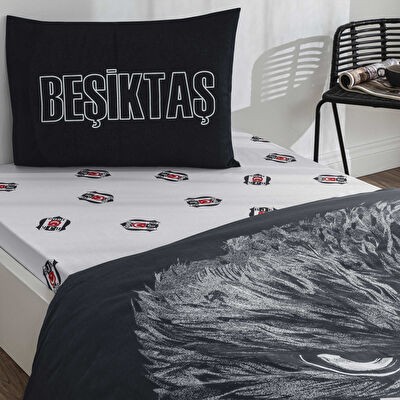 Taç Lisanslı Beşiktaş Şanlı Kartal Pamuk Tek Kişilik Nevresim Takımı