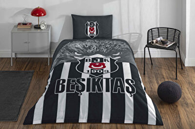 Taç Lisanslı Beşiktaş Şanlı Kartal Pamuk Tek Kişilik Nevresim Takımı