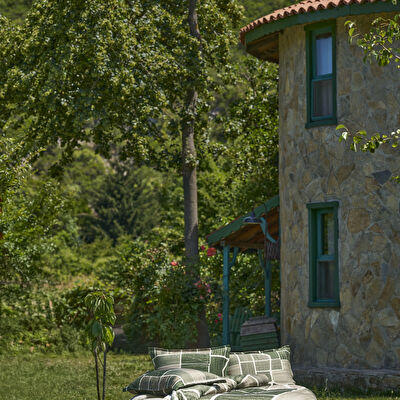 Taç Reborn Lumea Bambu Çift Kişilik Nevresim Takımı Yeşil