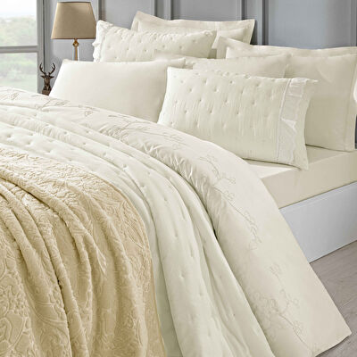 Taç Calantha 3lü Çeyiz Seti Ekru