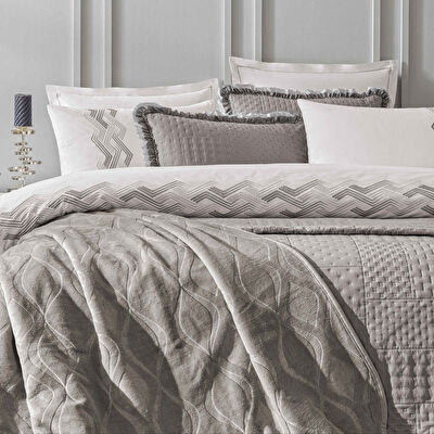 Taç Amara 3lü Çeyiz Seti Gri