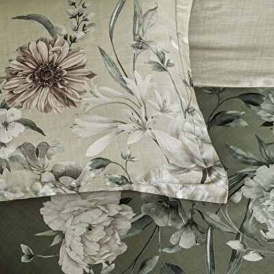 Taç Nurell Saten Çift Kişilik Nevresim Takımı Gri