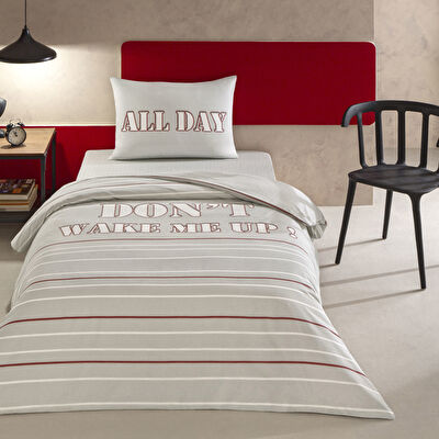 Taç Zuno Ranforce Tek Kişilik Nevresim Takımı Gri