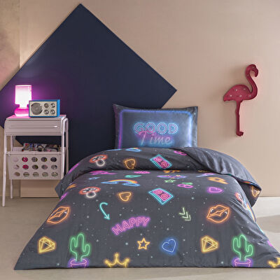 Taç Vibra Ranforce Tek Kişilik Nevresim Takımı Mor