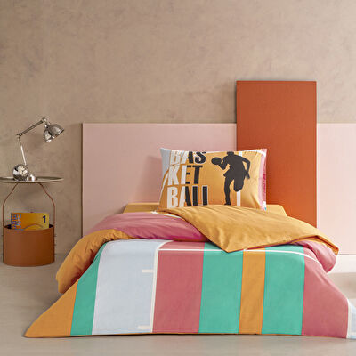 Taç Pixor Ranforce Tek Kişilik Nevresim Takımı Turuncu