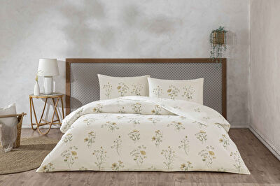 Taç Auren Ranforce Tek Kişilik Nevresim Takımı Pudra