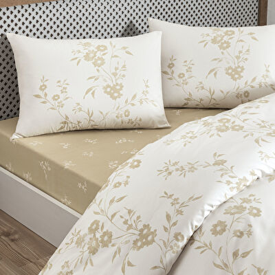 Taç Vellise Ranforce Çift Kişilik Nevresim Takımı Beyaz