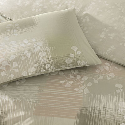 Taç Ilra Ranforce Çift Kişilik Nevresim Takımı Bej