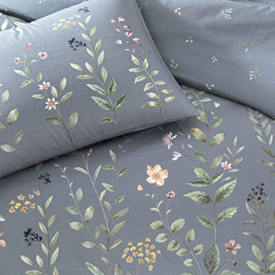 Taç Serelis Ranforce Tek Kişilik Nevresim Takımı Mavi