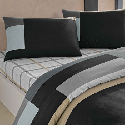 Taç Nexie Ranforce Çift Kişilik Nevresim Takımı Antrasit