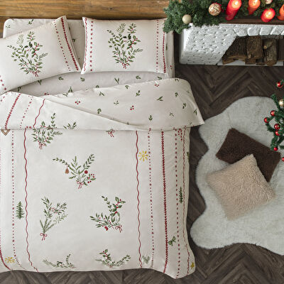 Taç Mistovia Glow Ranforce Çift Kişilik Nevresim Takımı Beyaz