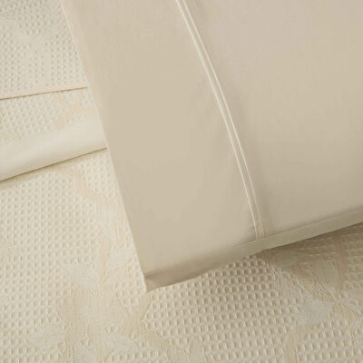 Taç Jakar Linora Çift Kişilik Pike Takımı Ekru