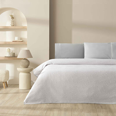 Taç Jakar Selva Tek Kişilik Pike Takımı Gri