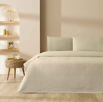 Taç Jakar Selva Çift Kişilik Pike Takımı Taş