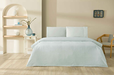 Taç Jakar Selva Çift Kişilik Pike Takımı Mavi