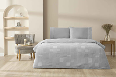 Taç Jakar Alvora Çift Kişilik Pike Takımı Antrasit