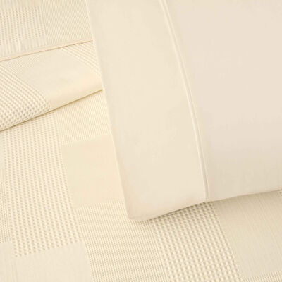 Taç Jakar Alvora Tek Kişilik Pike Takımı Ekru