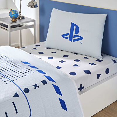 Taç Lisanslı Playstation Tek Kişilik Pamuk Pike Takımı