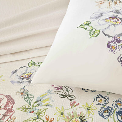 Taç Baskılı Soria Tek Kişilik Pike Takımı Lila