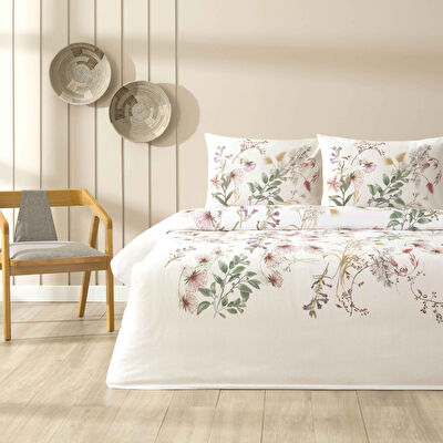 Taç Baskılı Soria Tek Kişilik Pike Takımı Lila