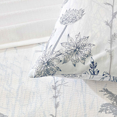 Taç Baskılı Seraphine Çift Kişilik Pike Takımı Gri