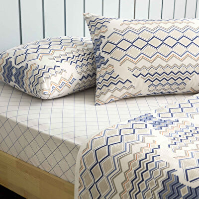 Taç Baskılı Zariel Çift Kişilik Pike Takımı Gri