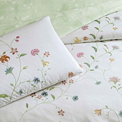 Taç Lorinda Ranforce Tek Kişilik Nevresim Takımı Yeşil