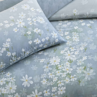 Taç Santa Ranforce Tek Kişilik Nevresim Takımı Mavi